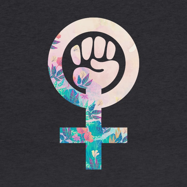 Feminist Raised Fist by Lazarino